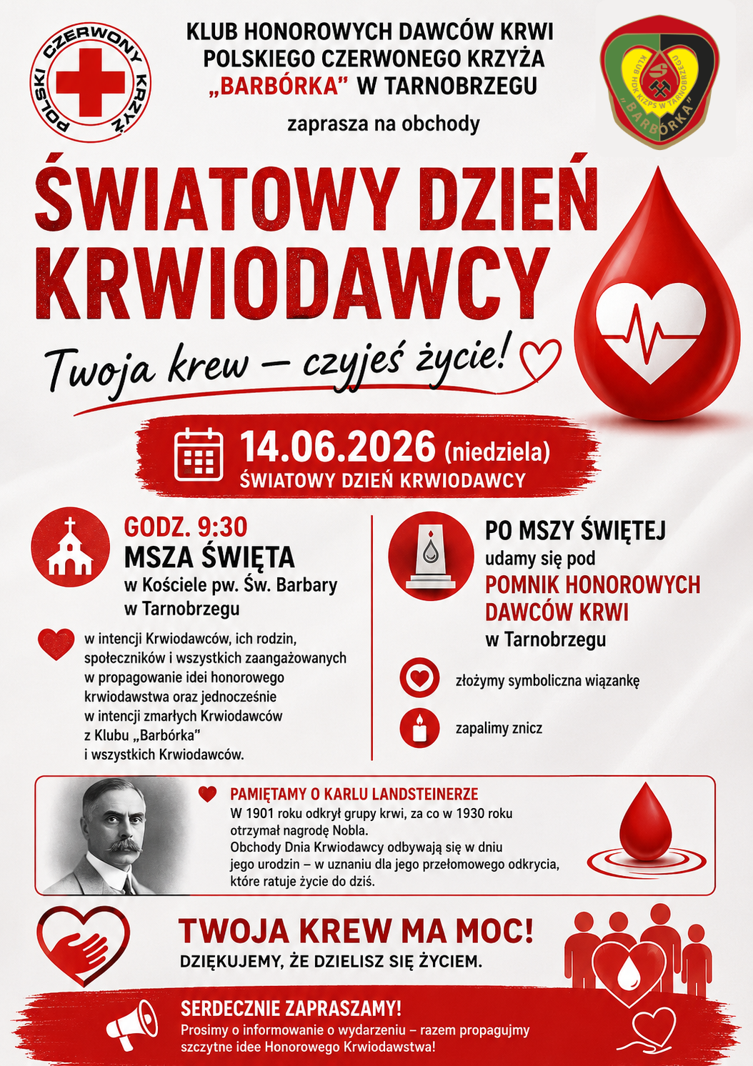 Obchody Światowego Dnia Krwiodawcy w Tarnobrzegu